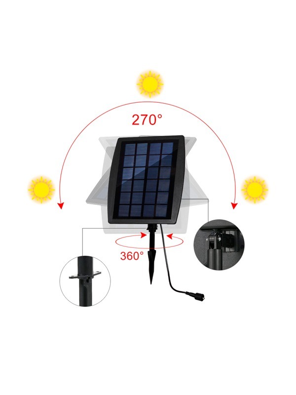 Foco LED Solar con Panel y Brazo 50W 6500K - MVC Equipamientos